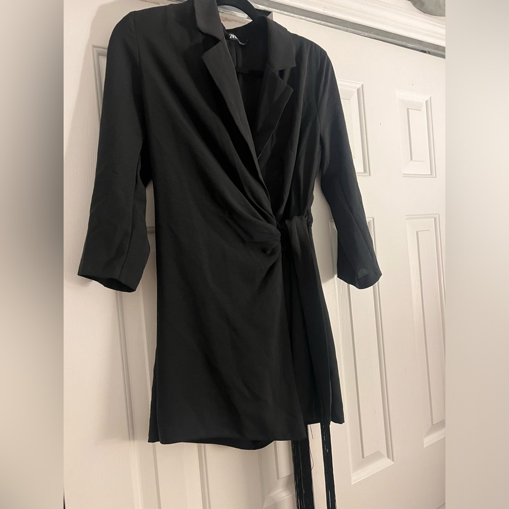 Zara wrap dress w/tassles
